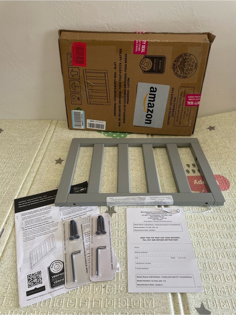 Storkcraft & Graco Toddler Safety Guardrail with Slats